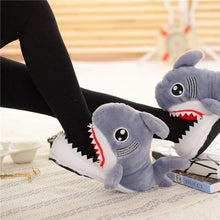 Load image into Gallery viewer, Fuzzy Shark Slippers