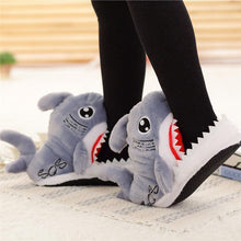 Load image into Gallery viewer, Fuzzy Shark Slippers