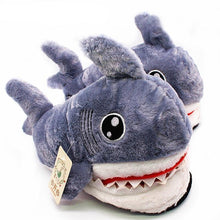 Load image into Gallery viewer, Fuzzy Shark Slippers