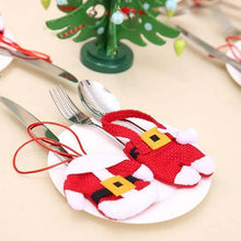 Load image into Gallery viewer, 4 Pcs Santa Suit Cutlery Holder