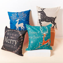 Load image into Gallery viewer, 4 Pcs Christmas Reindeer Light Up Cushion Cover