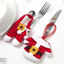 Load image into Gallery viewer, 4 Pcs Santa Suit Cutlery Holder