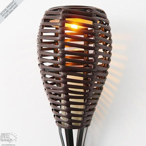 2 Packs Giant 31\" Solar-Powered Resort Style Torch Lamp